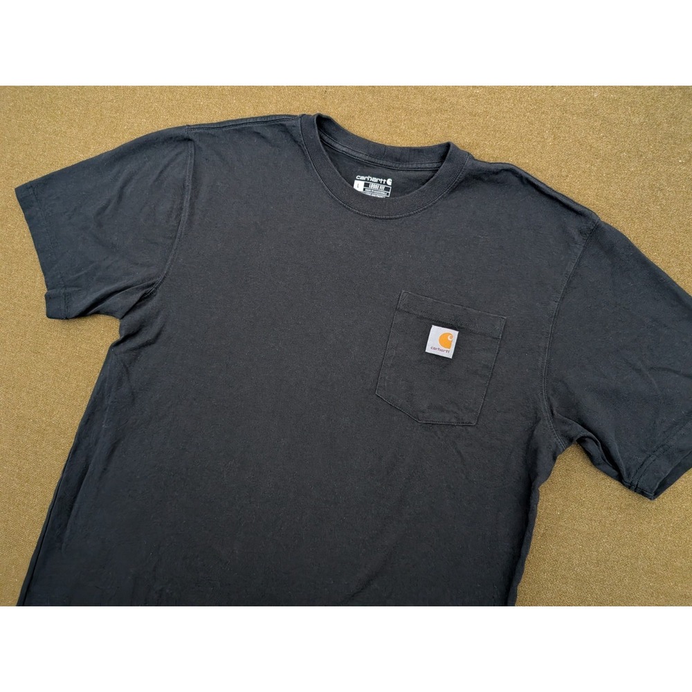 Carhartt Men's Black Loose Fit Crew Neck Short Sleeve T-Shirt Size Large